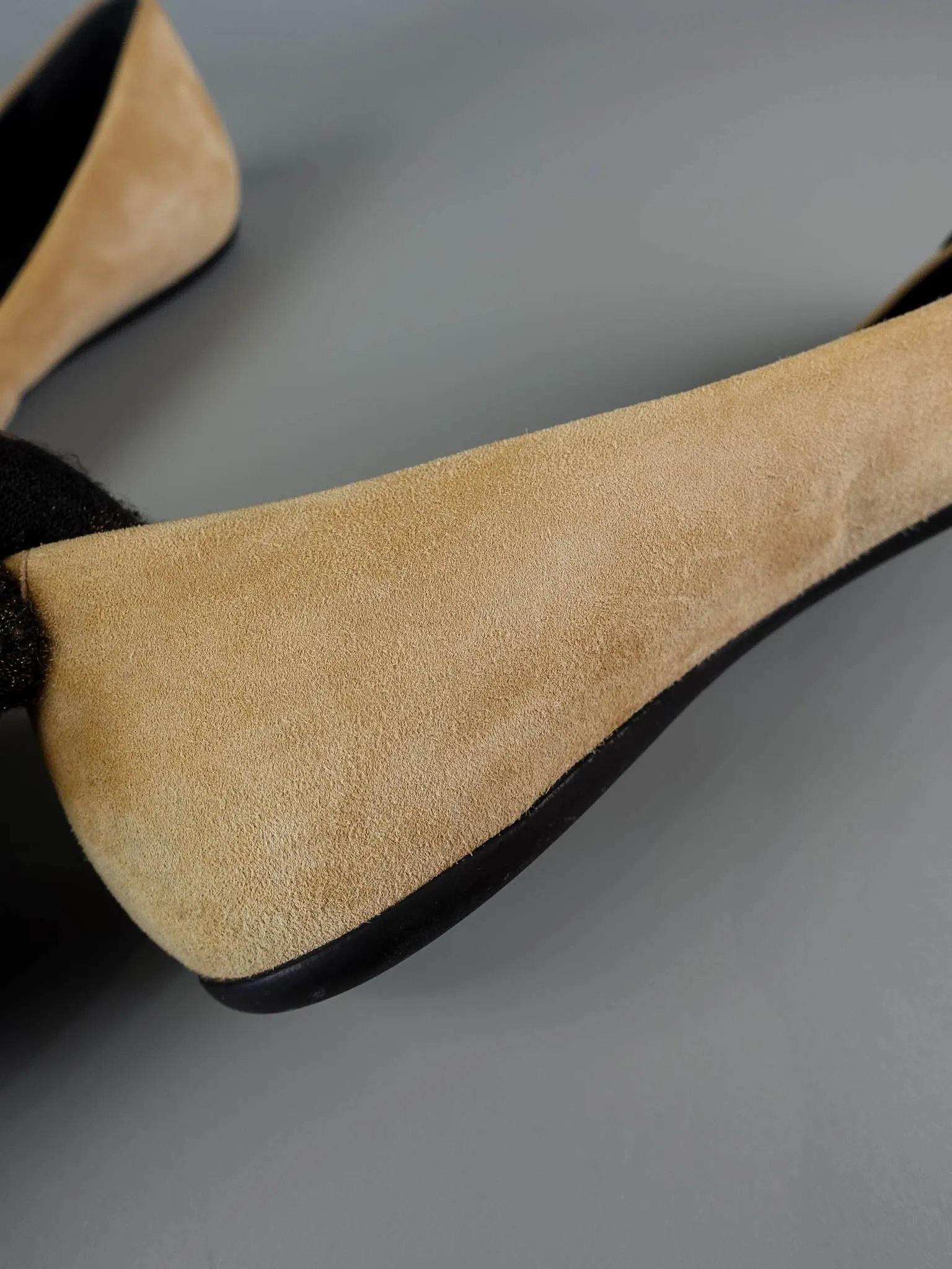 Gommette Suede Beige Ballet Flats Size 39 EU