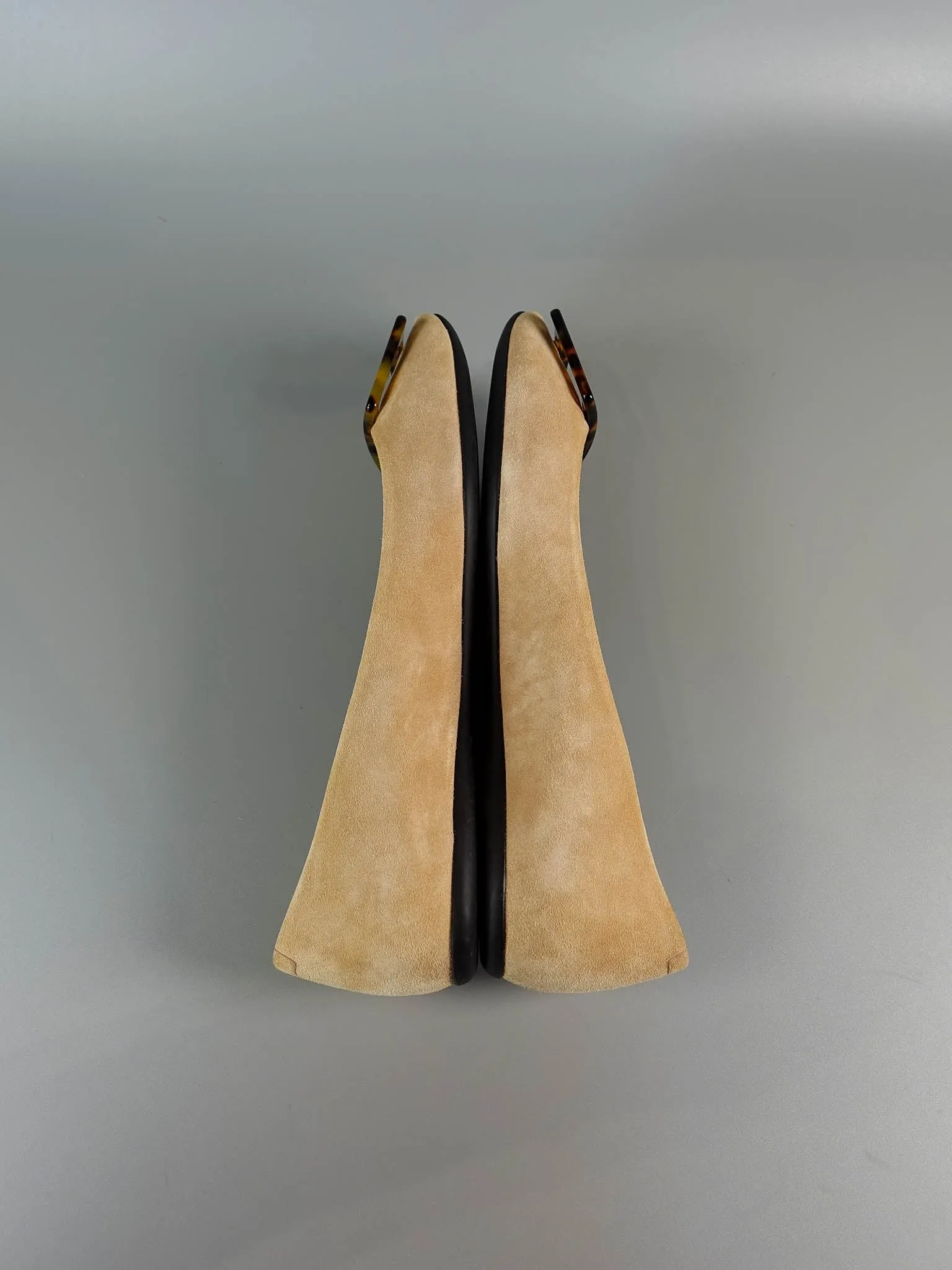 Gommette Suede Beige Ballet Flats Size 39 EU