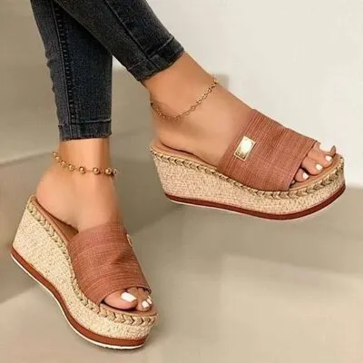 Hazel Blues® |  PU Leather Open Toe Sandals