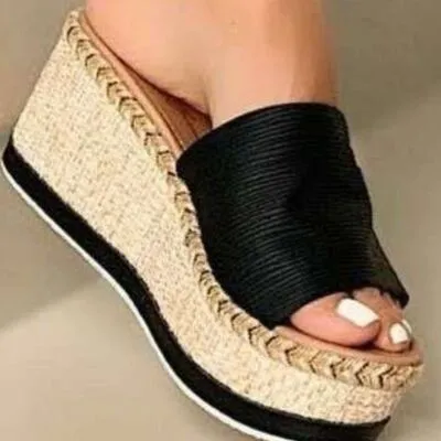 Hazel Blues® |  PU Leather Open Toe Sandals