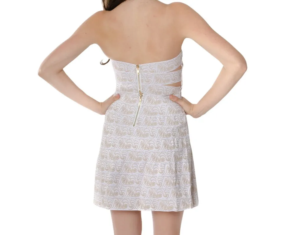 Hello! Side Cut-Out Interwoven Bandage Dress