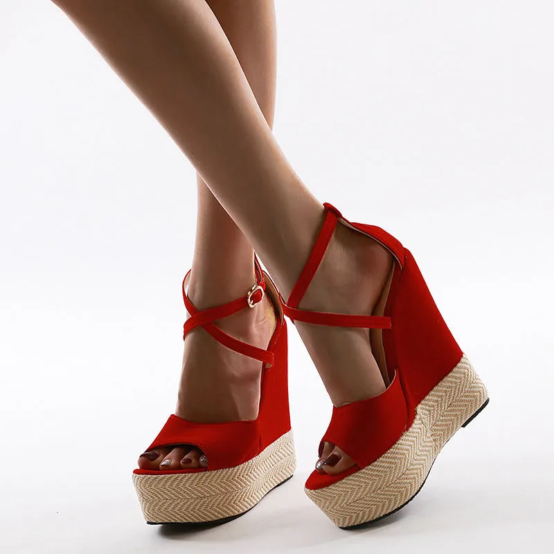 High Heeled Wedge Sandals