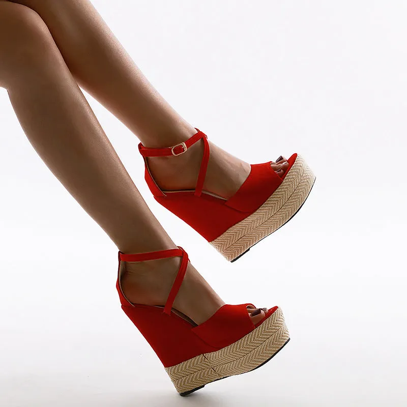 High Heeled Wedge Sandals