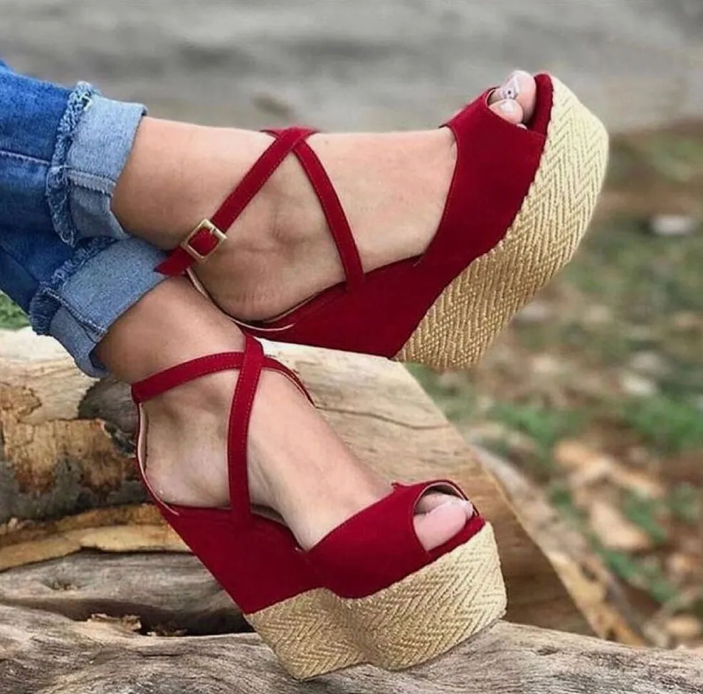 High Heeled Wedge Sandals