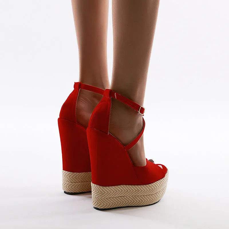 High Heeled Wedge Sandals