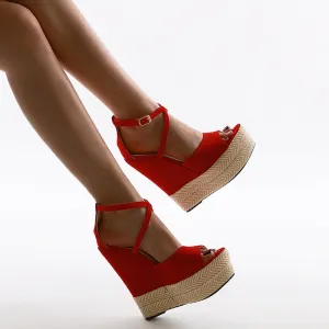High Heeled Wedge Sandals
