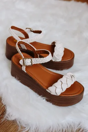 Invoke Braided Platform Sandal - Bone