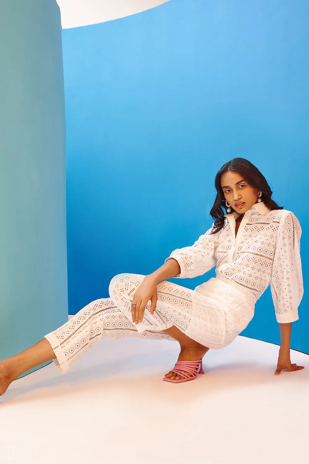 It's All White Eyelet Co-Ord Set