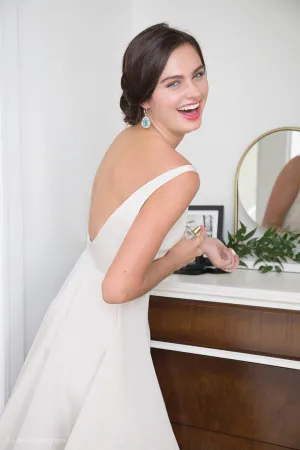 Josephine Backless Little White Dress And Modern Bridal Shower Dress