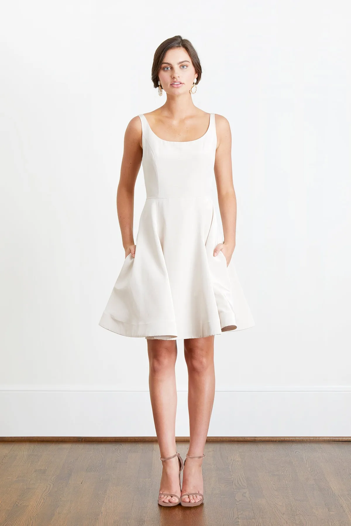 Josephine Backless Little White Dress And Modern Bridal Shower Dress