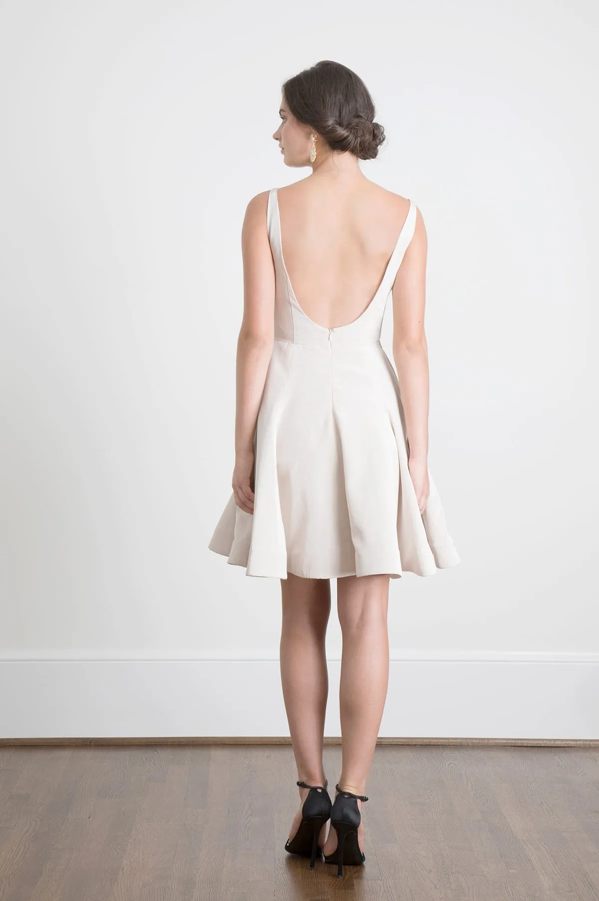 Josephine Backless Little White Dress And Modern Bridal Shower Dress