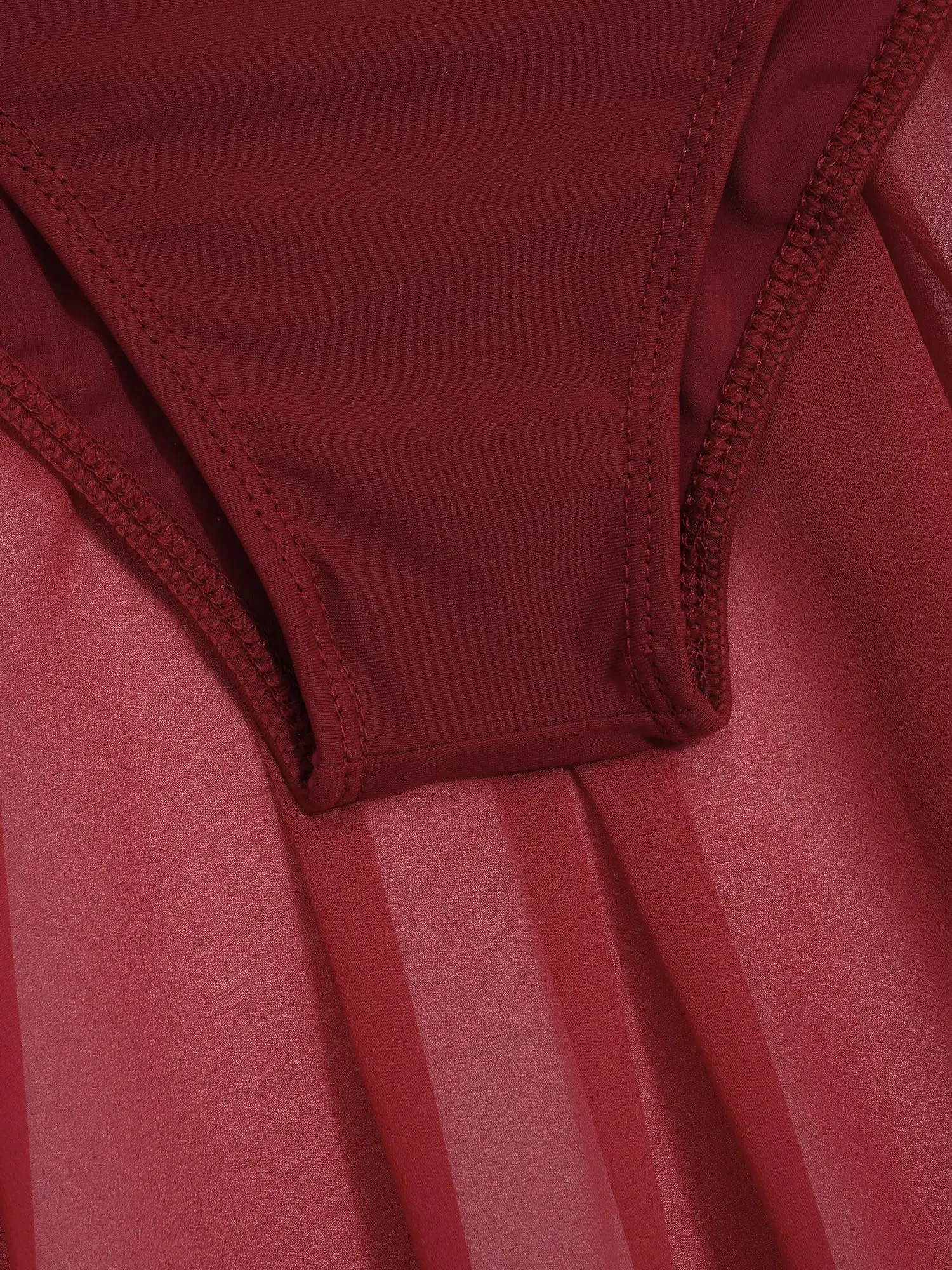 Kid Girls Ballet Leotard Dress: Sleeveless Ruched Chiffon Bodice with Caged Back