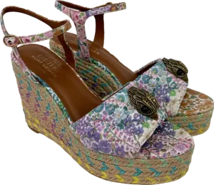 Kurt Geiger Multicolour Floral Couture Wedge Sandals UK 3