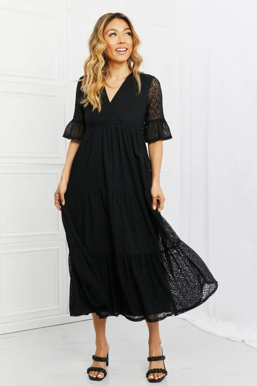 Lace Full Size Tiered Dress