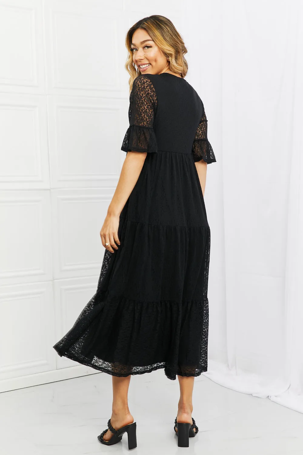 Lace Full Size Tiered Dress