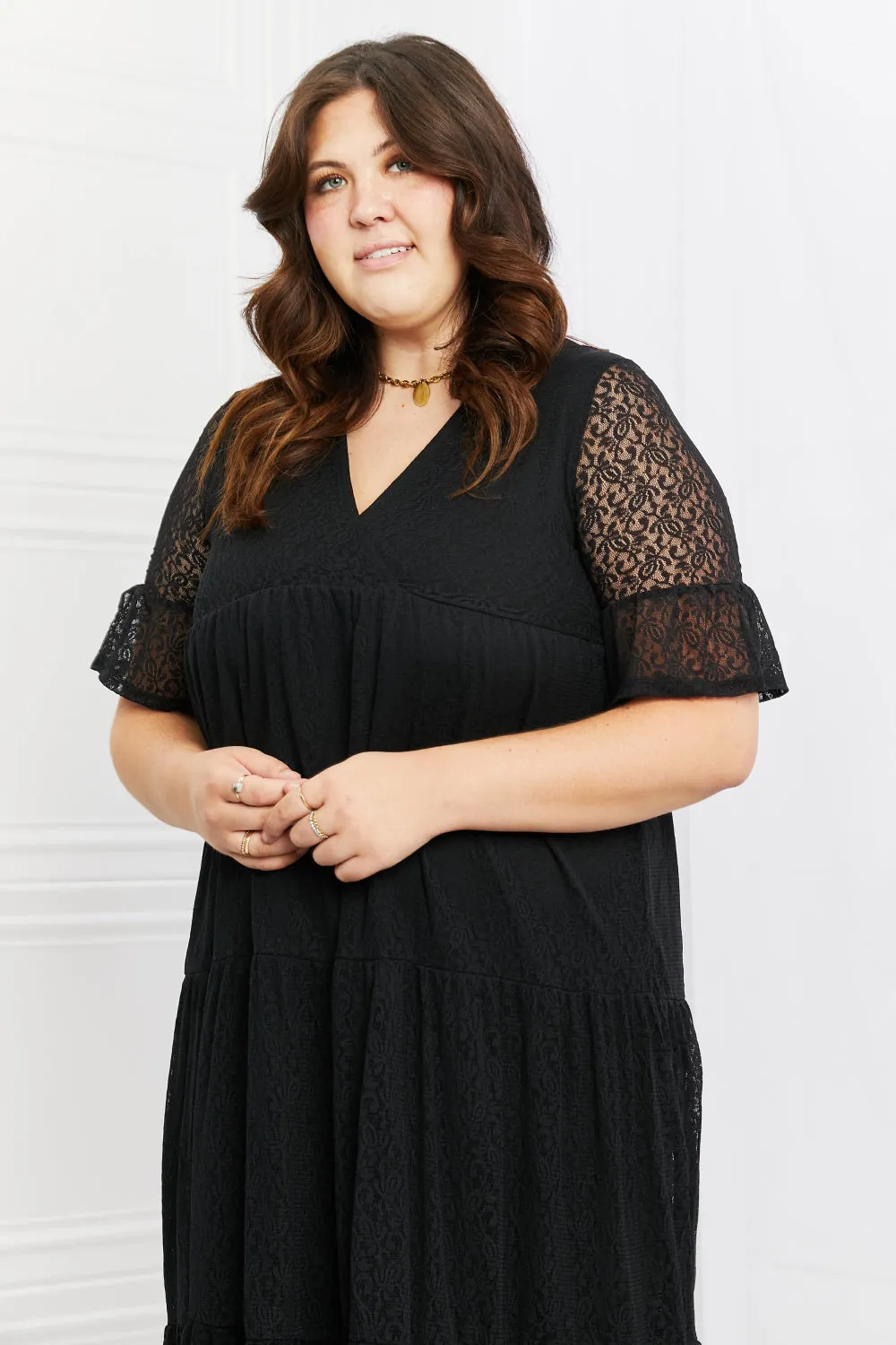 Lace Full Size Tiered Dress