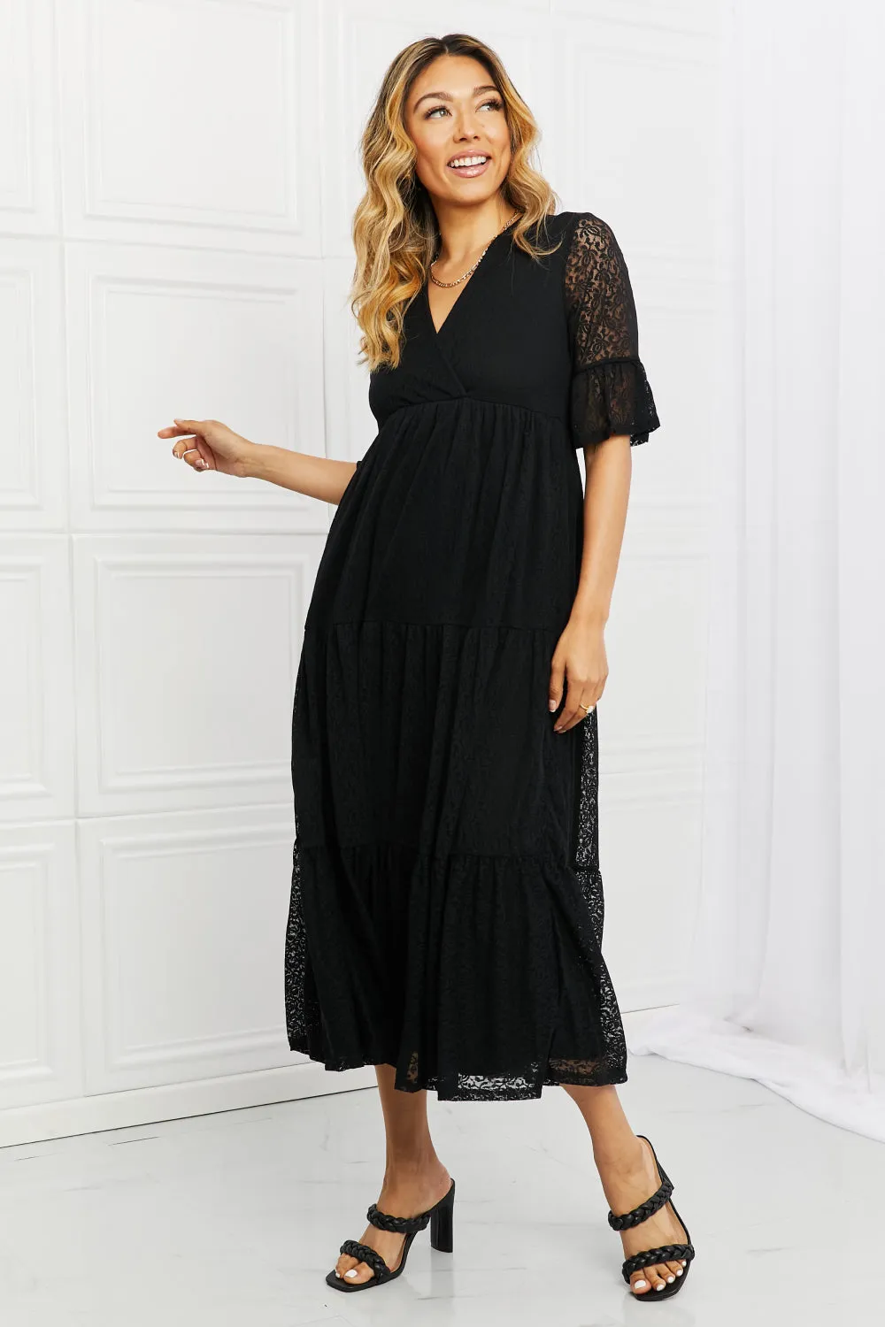 Lace Full Size Tiered Dress