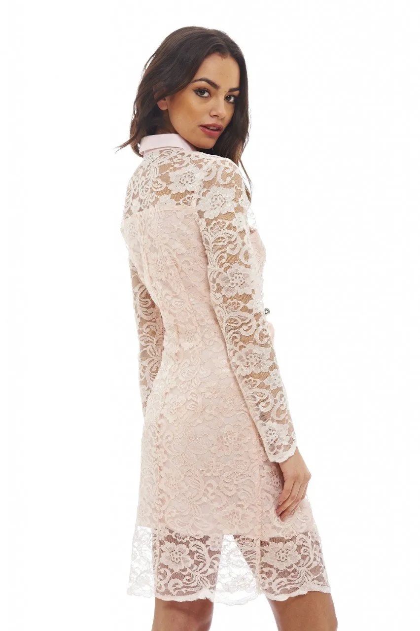 Lace Shirt Dress