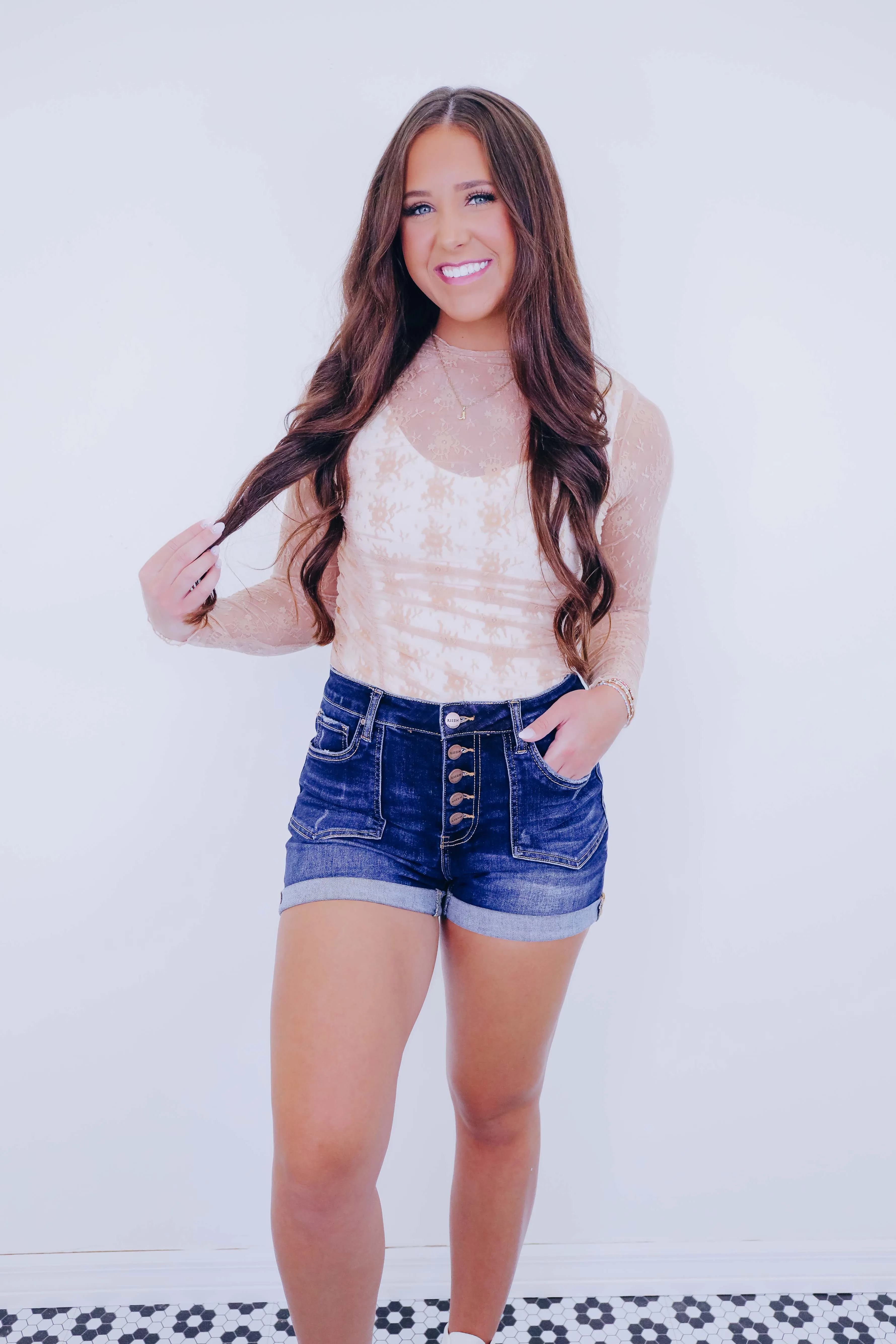 Lana Lace Sheer Ruched Top - 3 Colors
