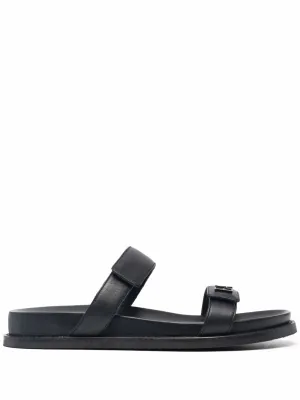 Leather flat sandals