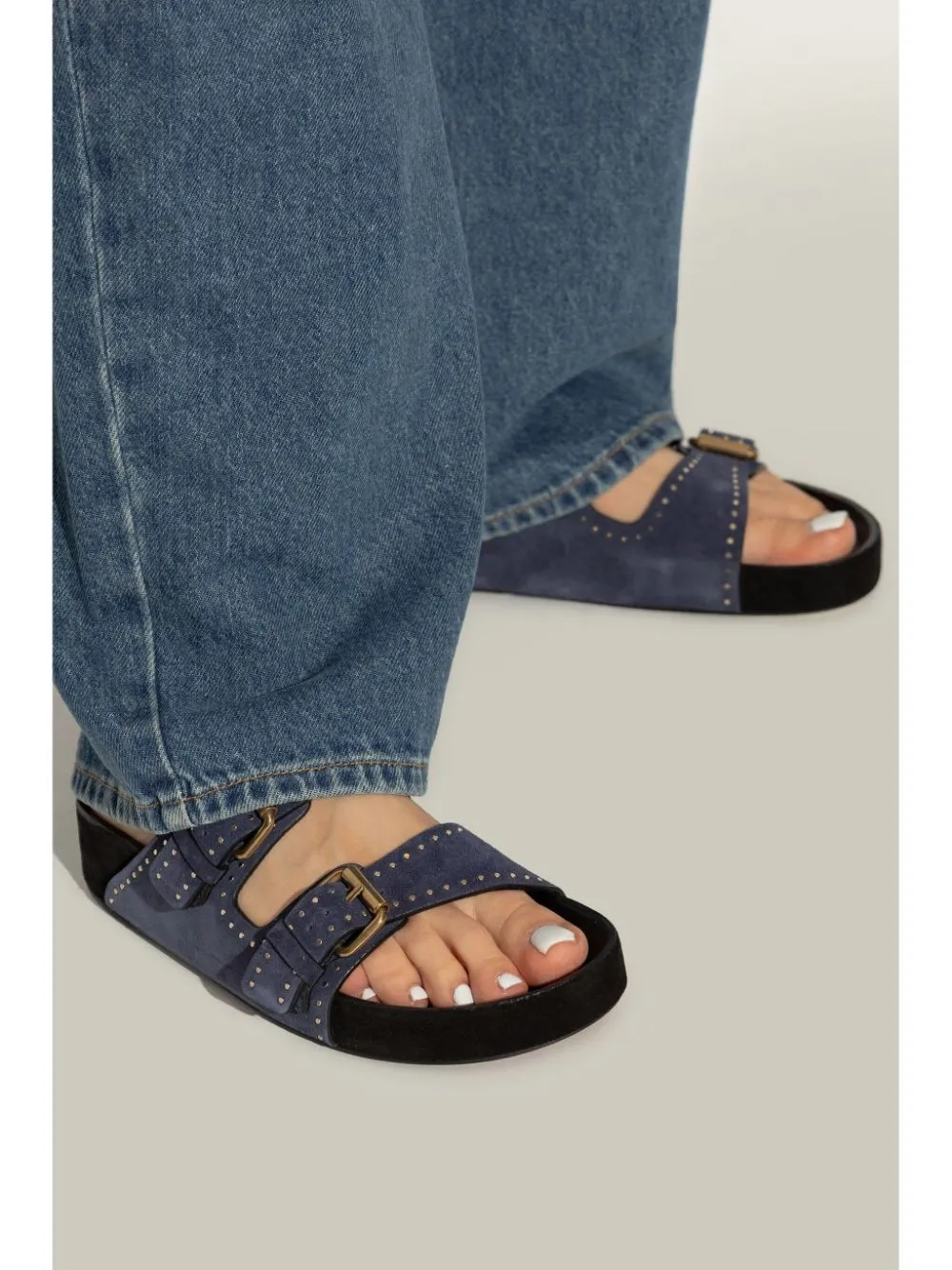 Lennyo suede leather sandals