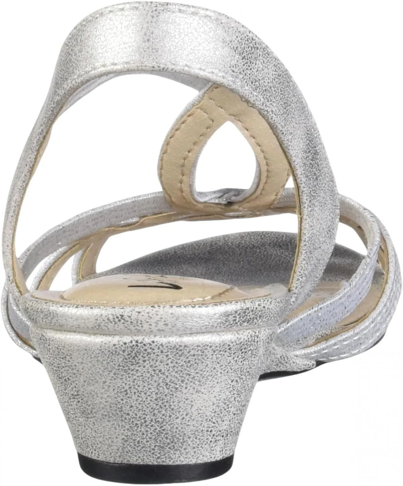 Lifestride Womens Yaya Strappy Wedge Sandals 1042910-76955 Silver Gray 8W