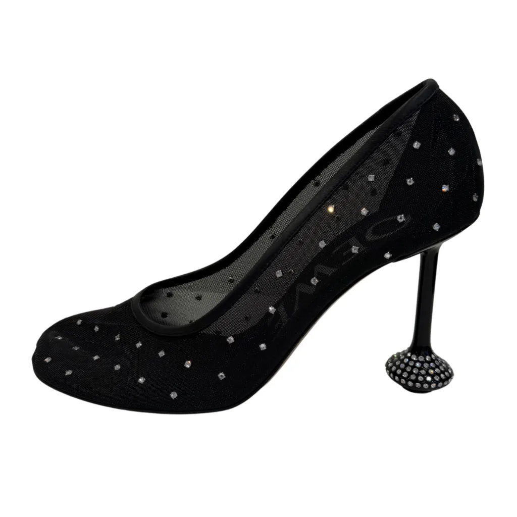 Loewe Toy Crystal Mesh Black Pumps, 40