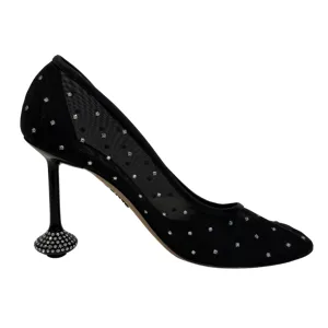 Loewe Toy Crystal Mesh Black Pumps, 40