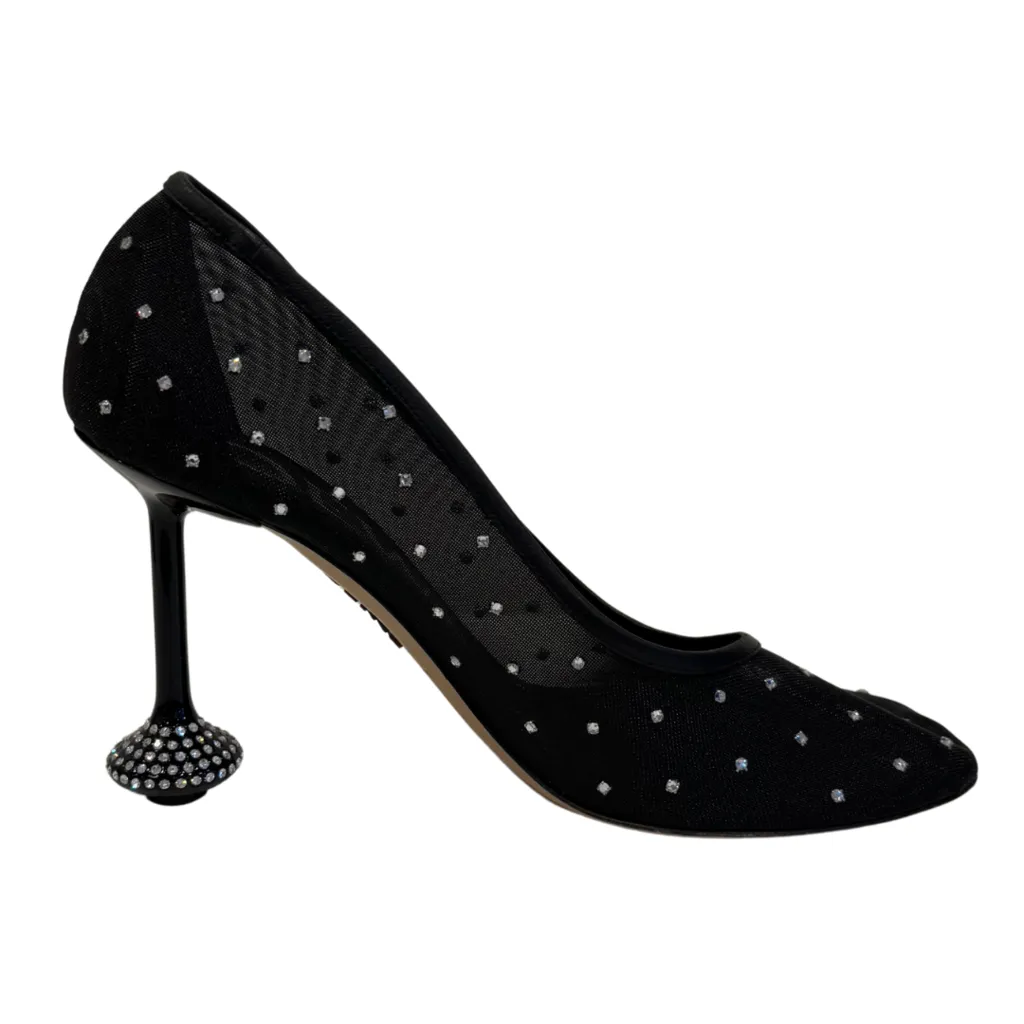 Loewe Toy Crystal Mesh Black Pumps, 40