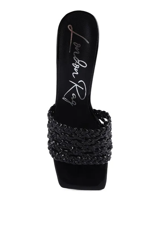 London Rag Adorbs Braided Straps Slider Sandals