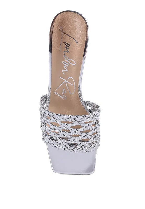 London Rag Adorbs Braided Straps Slider Sandals