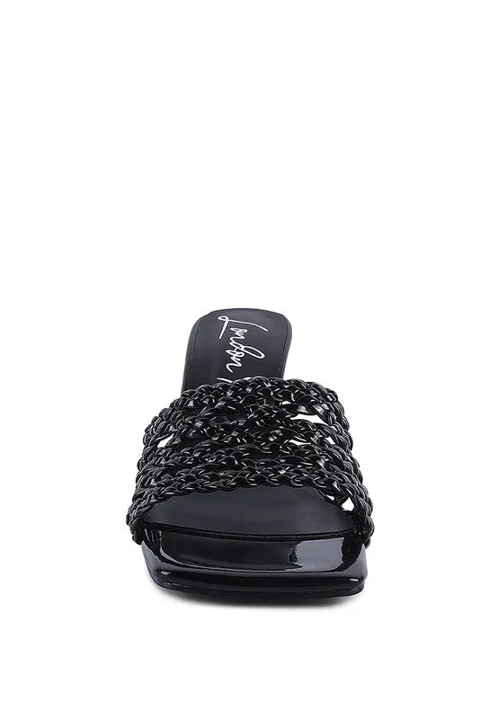 London Rag Adorbs Braided Straps Slider Sandals