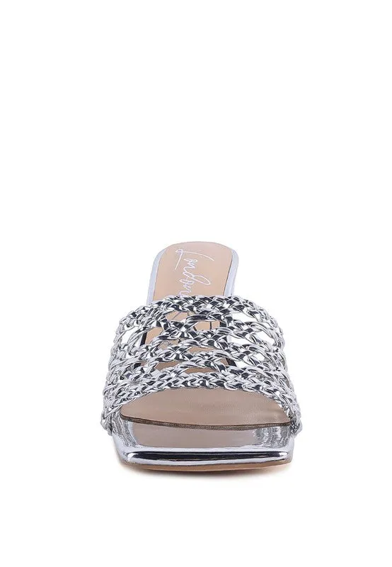 London Rag Adorbs Braided Straps Slider Sandals