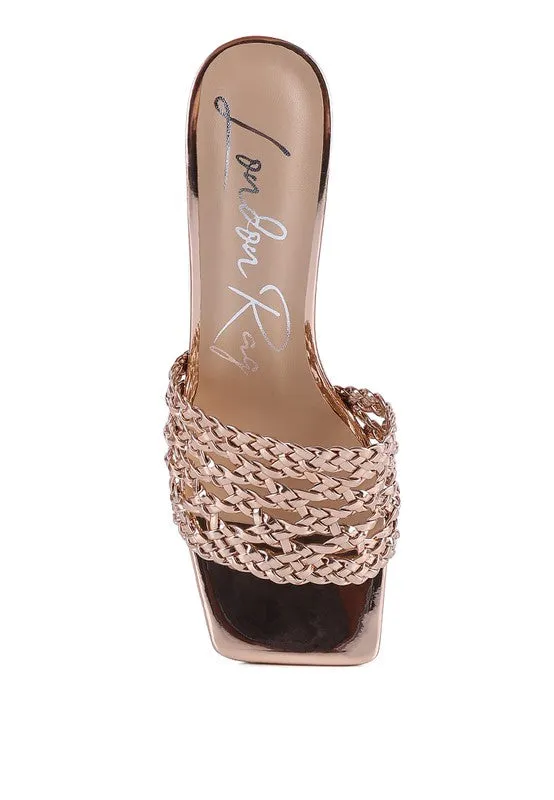 London Rag Adorbs Braided Straps Slider Sandals