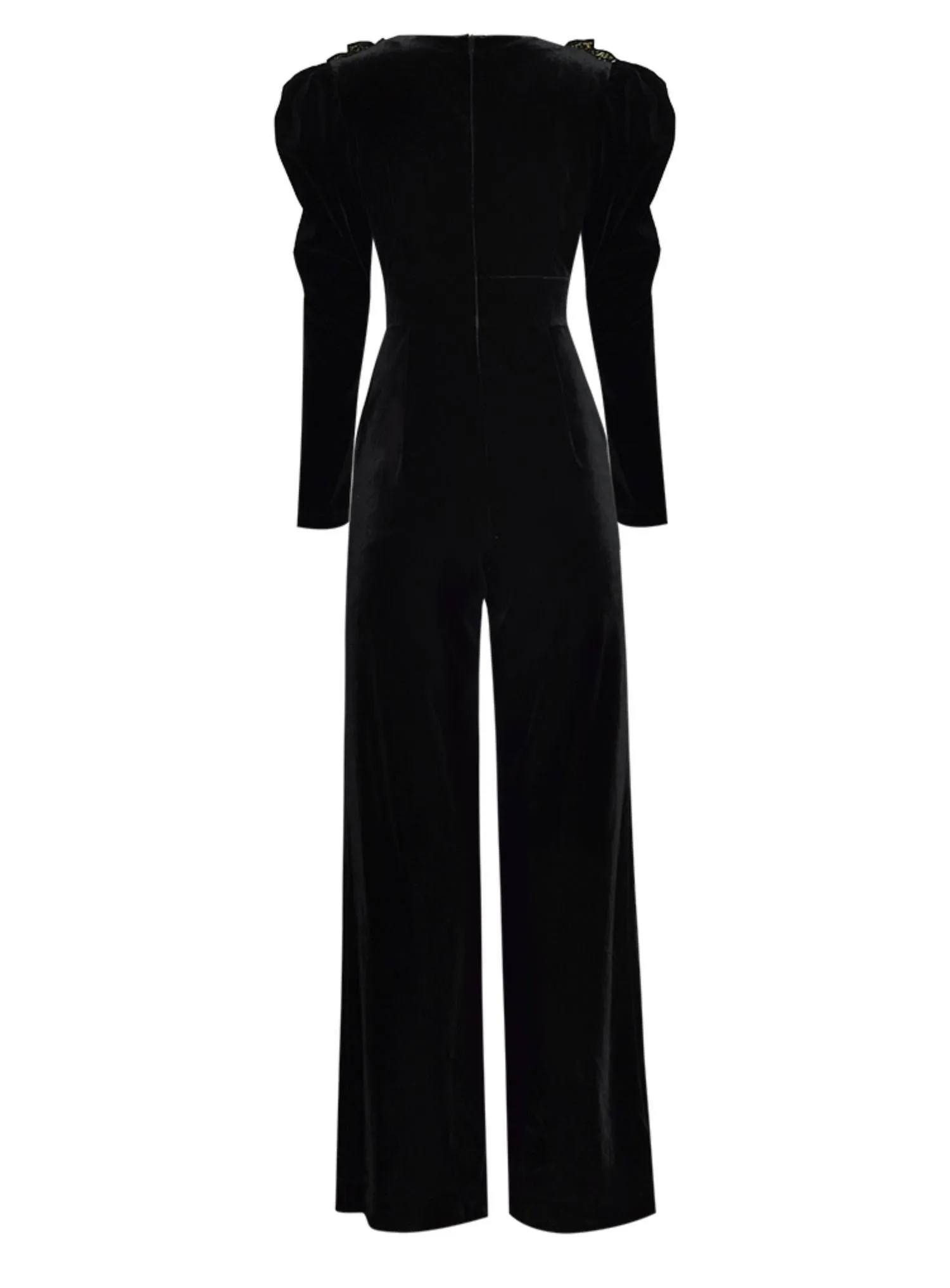 long sleeve embroidery velvet Jumpsuit - JM200