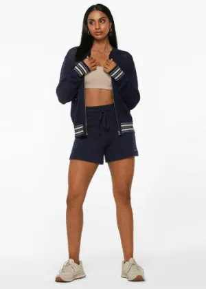 Lorna Jane Contrast Knit Kick Short - French Navy