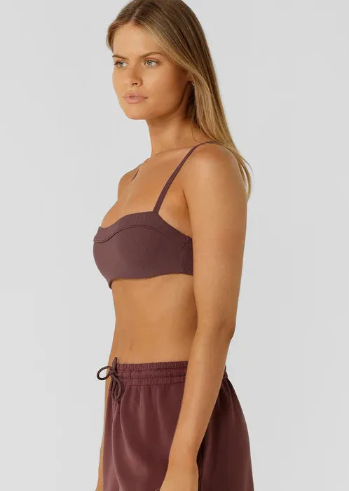Lorna Jane Irresistible Luxe Rib Sports Bra - Amethyst Shadow