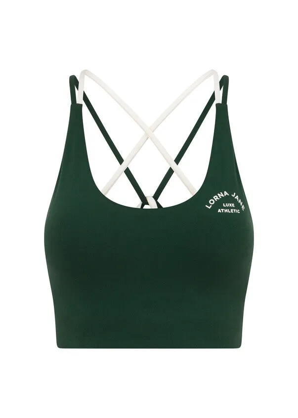 Lorna Jane Lotus Limited Edition Bra Tank Combo - Dark Green