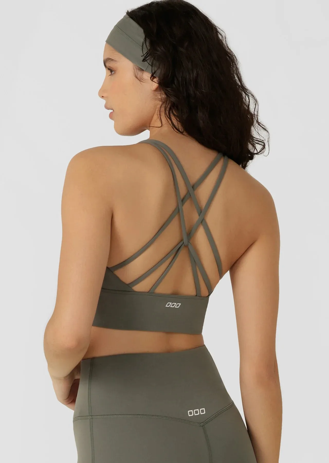 Lorna Jane Lotus Longline Sports Bra - Agave Green