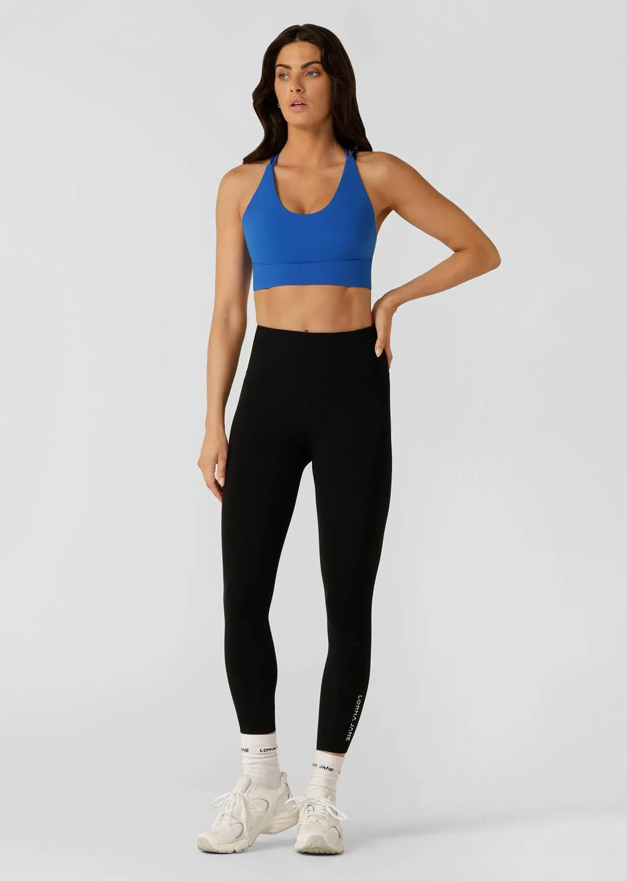 Lorna Jane Lotus Longline Sports Bra - Cobalt Blue