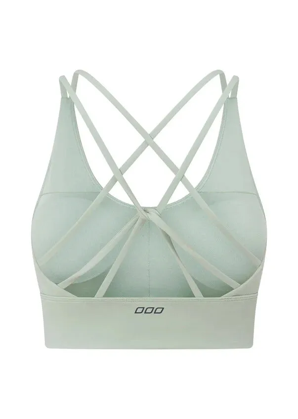 Lorna Jane Lotus Longline Sports Bra - Iced Matcha