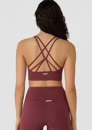 Lorna Jane Lotus Longline Sports Bra - Mulberry