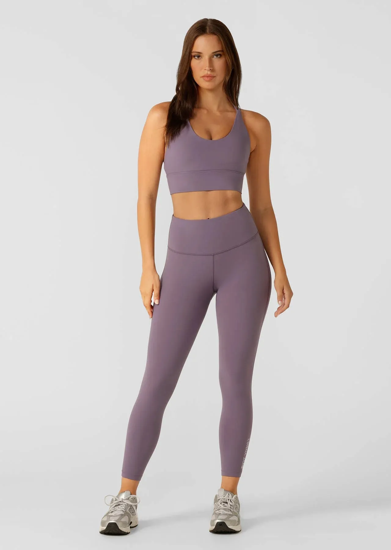 Lorna Jane Lotus Longline Sports Bra - Purple Dusk