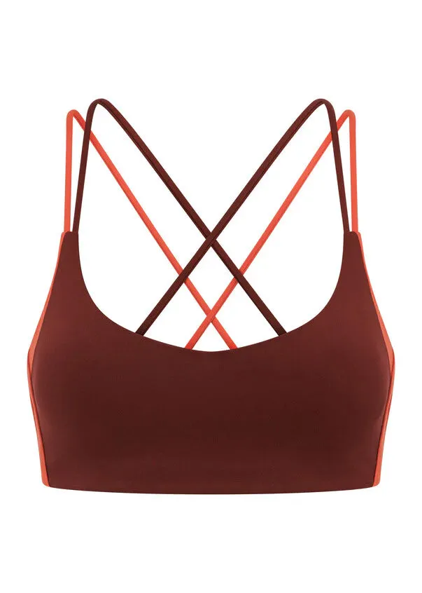 Lorna Jane Mindful Movement Sports Bra - Merlot