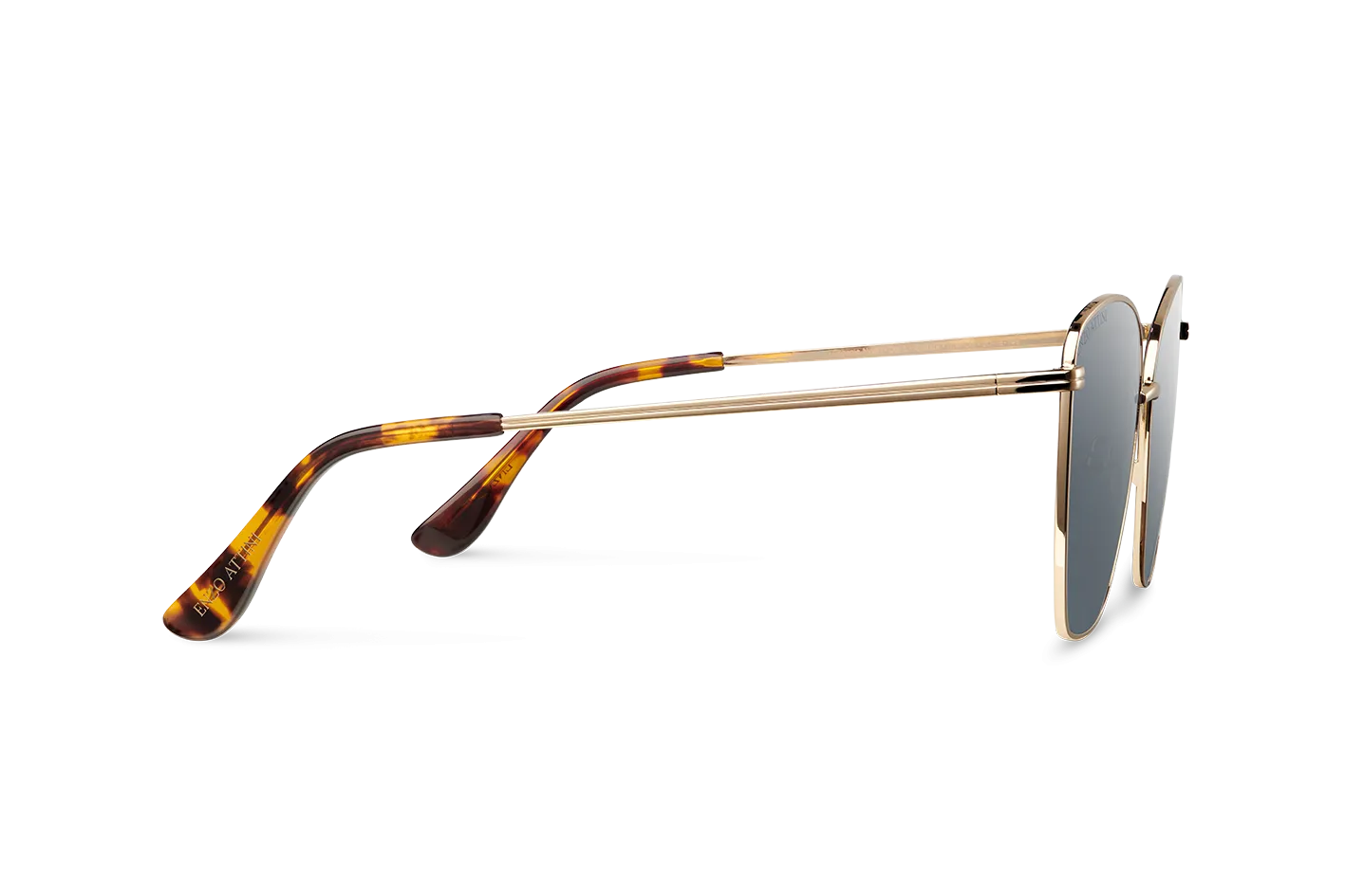 Louvre Museum / Tortoise & Gold Color   Dark Black Lens