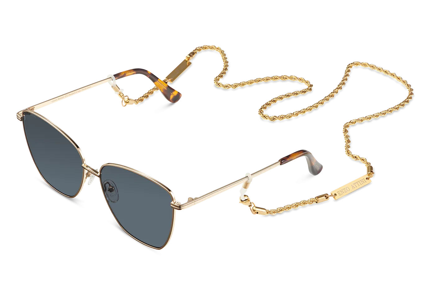 Louvre Museum / Tortoise & Gold Color   Dark Black Lens.