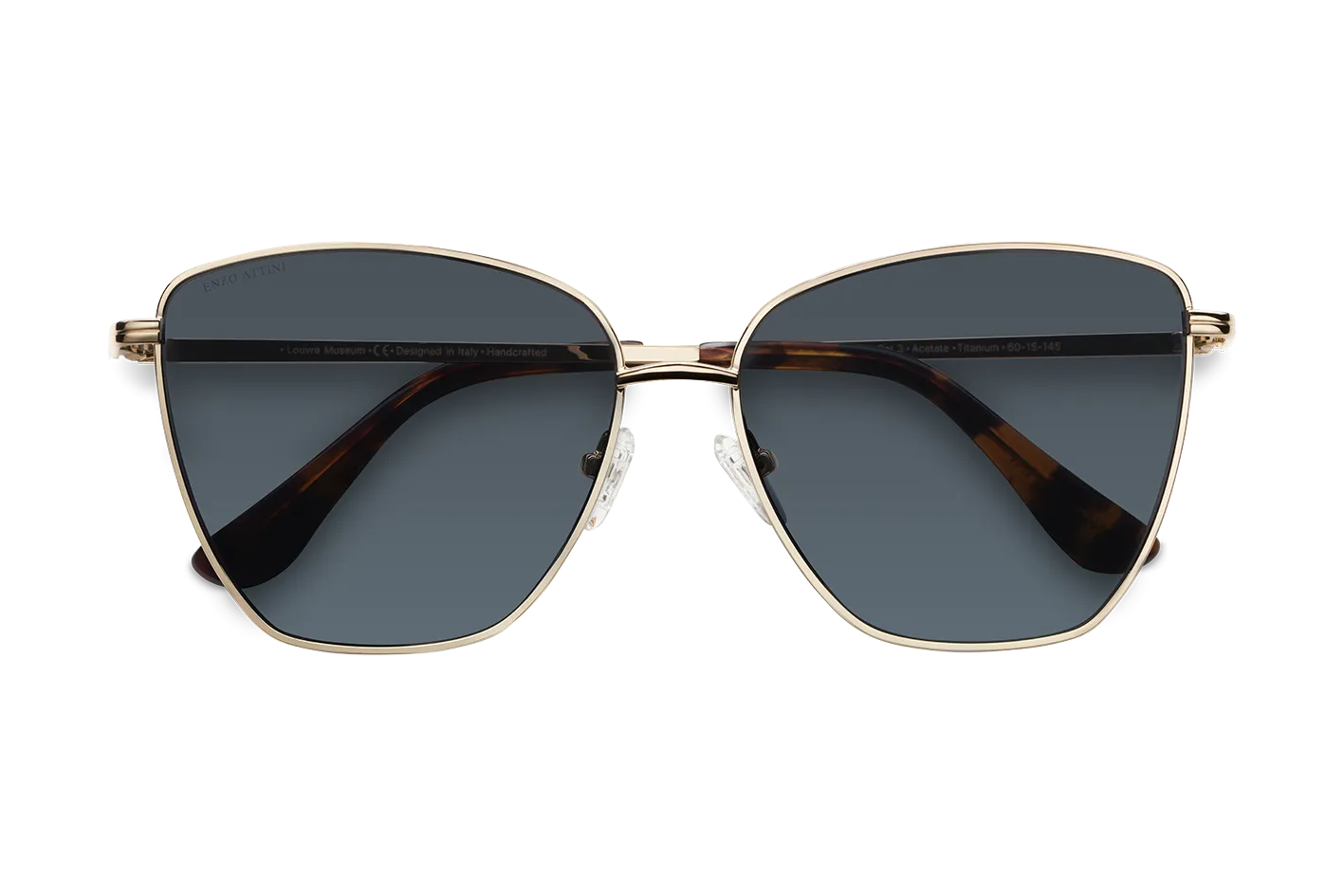 Louvre Museum / Tortoise & Gold Color   Dark Black Lens.