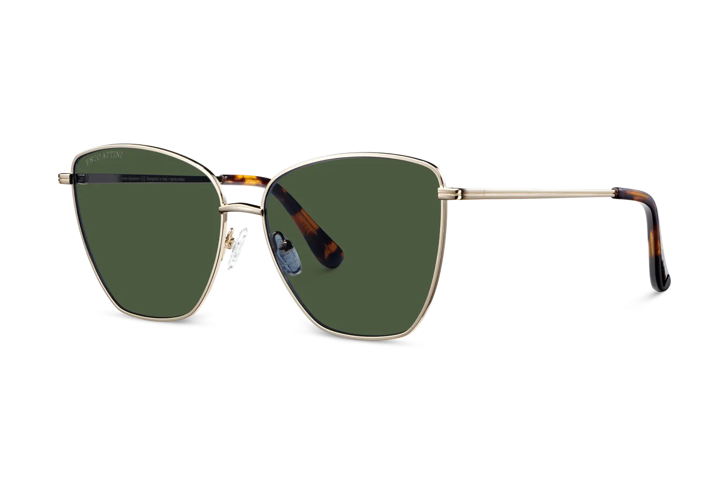 Louvre Museum / Tortoise & Gold Color   Dark Green Lens.