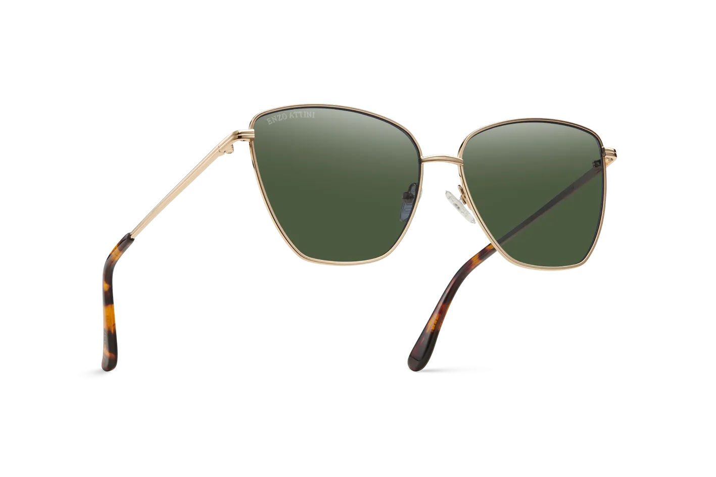 Louvre Museum / Tortoise & Gold Color   Green Lens