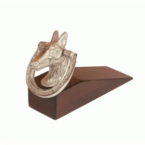 Lucky Horse Wood Door Stop